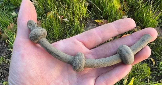 В Дании обнаружили скрытое хранилище с оружием и редкой кольчугой, возраст которой составляет 1500 лет.