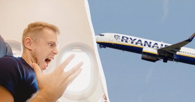 Ryanair намерена подать иск на 15 тысяч евро против хулигана, испортившего рейс