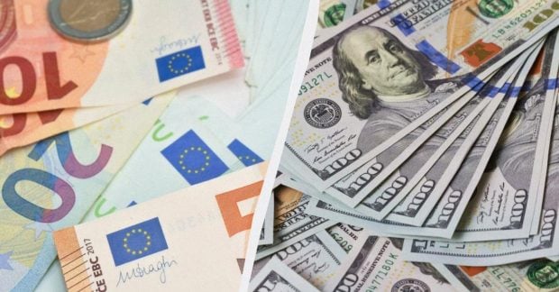 Евро снизился по отношению к доллару до самого низкого уровня за последние два года.