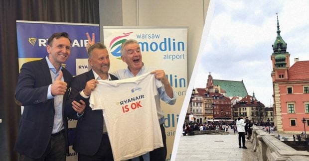 Ryanair значительно увеличит число полетов из Варшавы