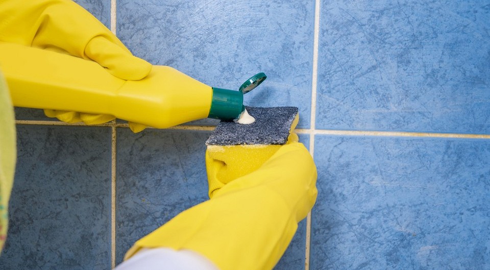 Что используют профессиональные уборщицы от грибка на швах плитки