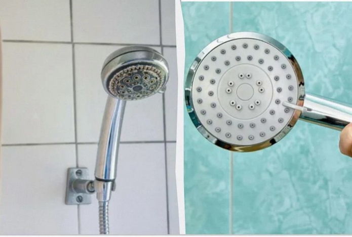 Как убрать известковый налет с лейки душа простым замачиванием